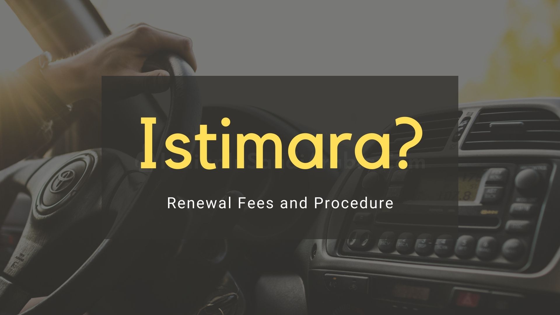 Istimara for a car is valid for 3 years from the date of issuance and Istimara renewal needs to be done every 3 years before its expiry. Failing to present an upto date Istimara upon request may incur a penalty on the individual