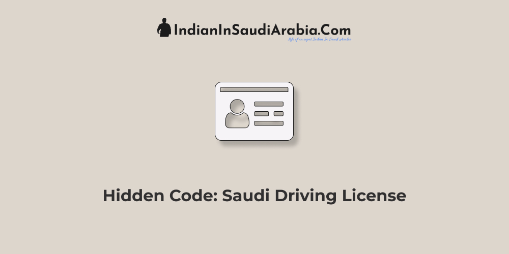 Hidden Code in Saudi Driving License | Eye Glasses, Hearing Aid