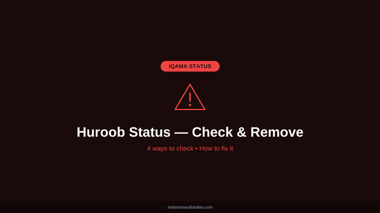How to Check if You Have Huroob (Absconding) Status on Your Iqama