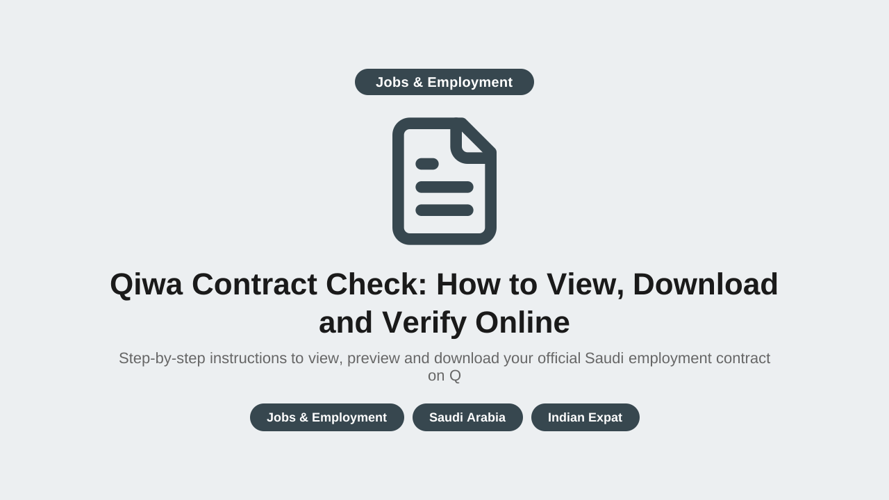 Step-by-step instructions to view, preview and download your official Saudi employment contract on Qiwa using Nafath or Iqama. What to check and how to save a copy.
