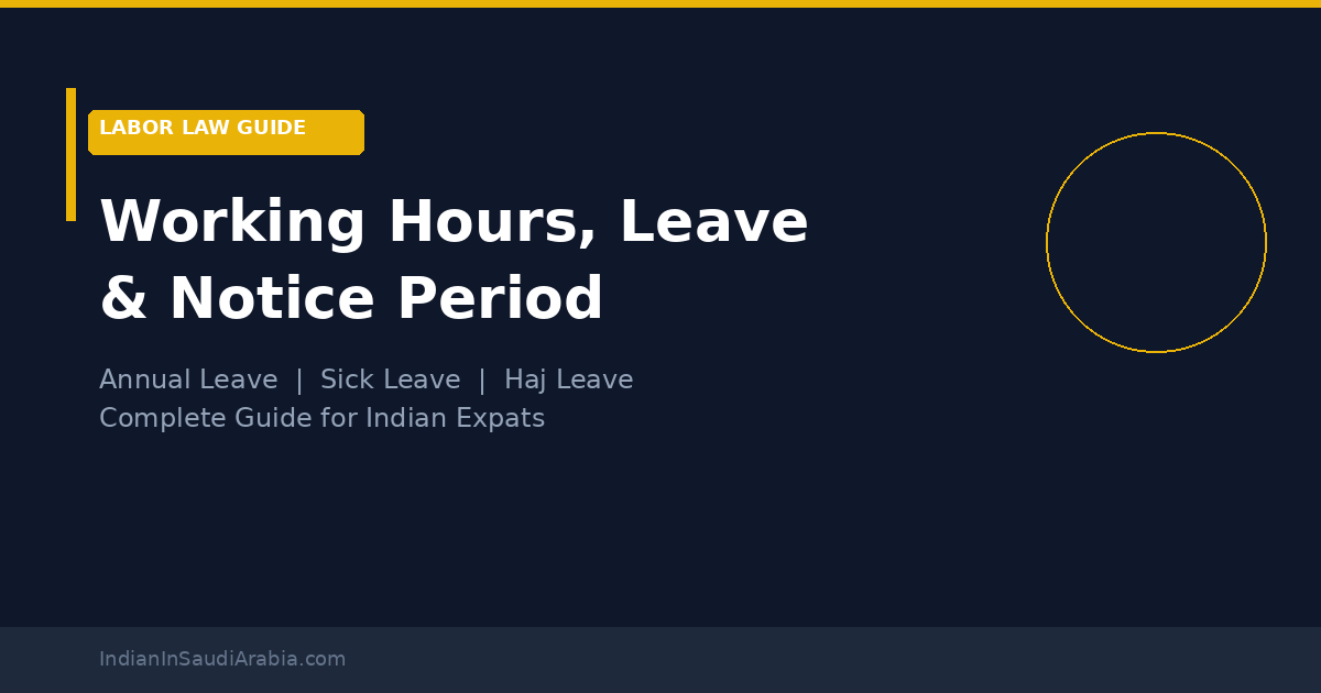 Working Hours, Annual Leave & Notice Period in Saudi Arabia: Complete Guide