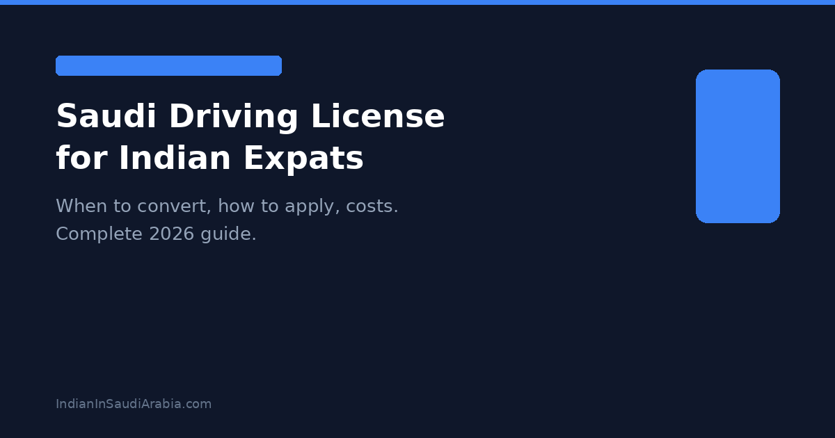 Saudi Driving License for Indian Expats — Complete Guide