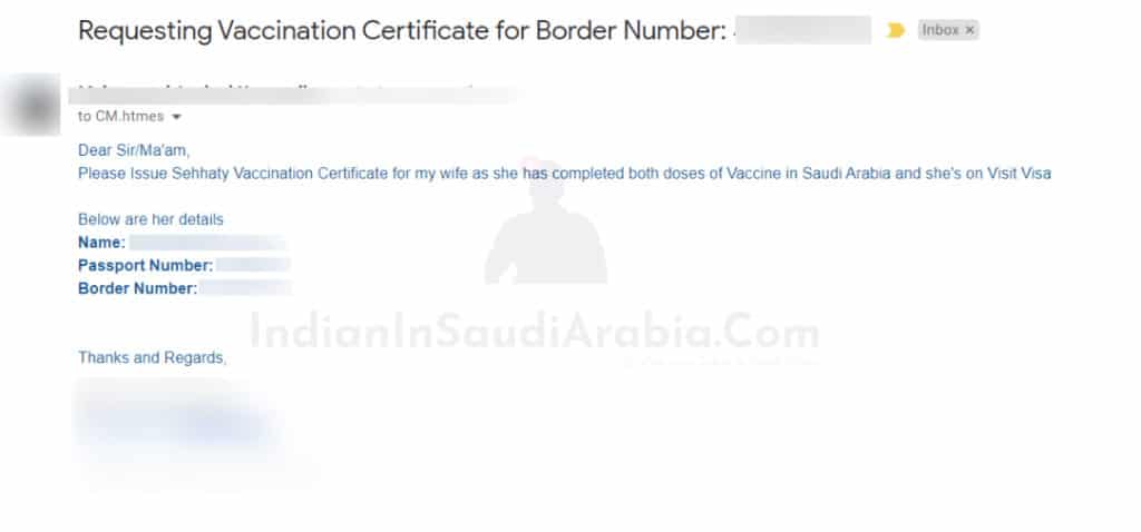 COVID Vaccine certificate Visit Visa
