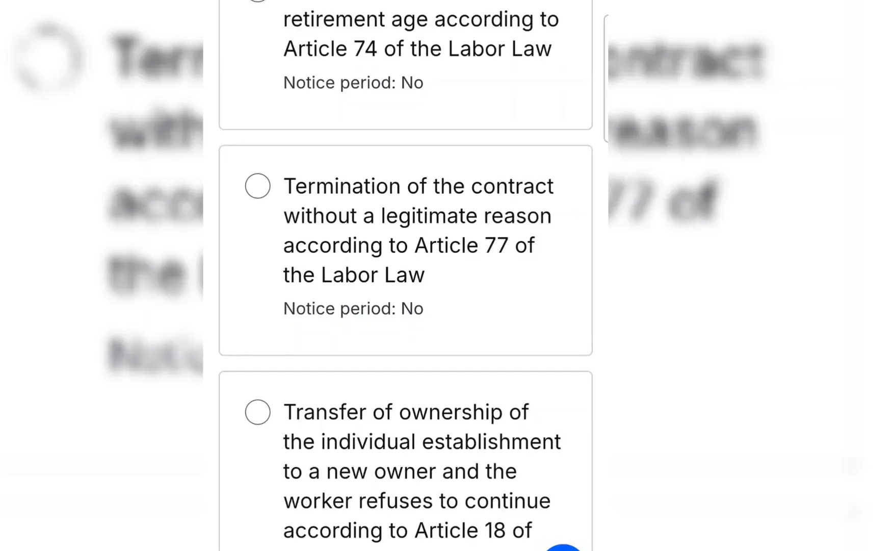 Warning about fines for invalid contract termination